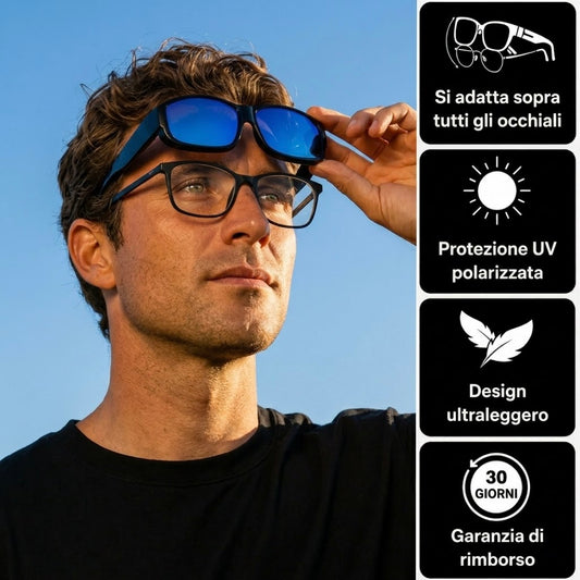 Sovraocchiali polarizzati da uomo